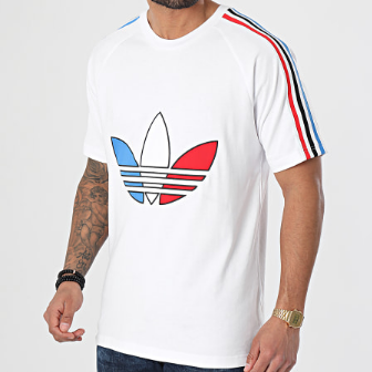Áo Thun Adidas Tricolor Adicolor - trắng GQ8921
