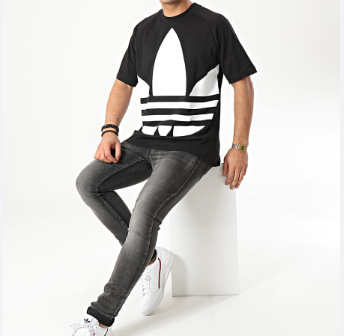 Áo Adidas Big Trefoil Boxy Tee Black FM9904