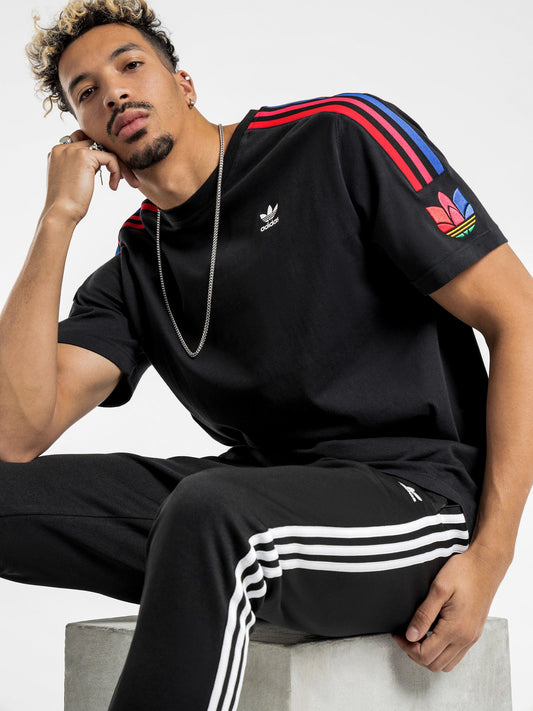 Áo Thun adidas Adicolor 3D Trefoil 3-Stripes Tee - Black GE0836