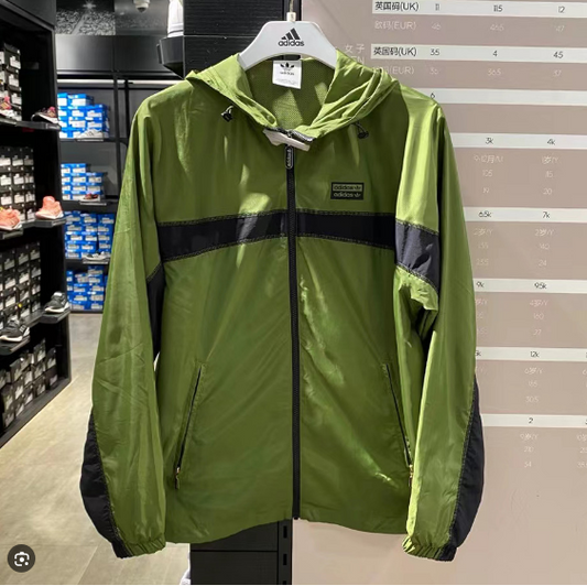 Áo Khoác Gió Unisex Adidas Windbreaker Jacket 'Green' GJ6741