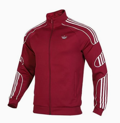 adidas originals Stand Collar Casual Sports Jacket Red ED7212